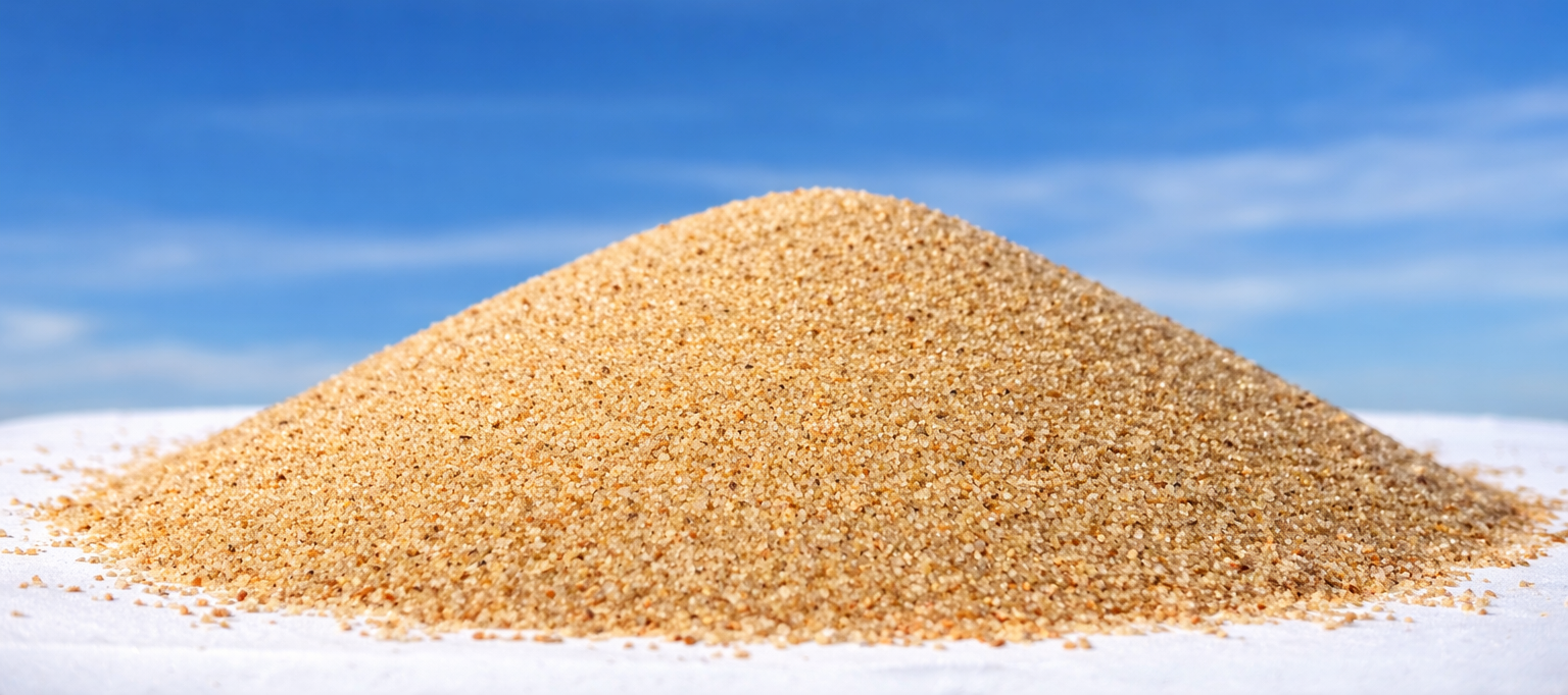 Glass grade silica sand